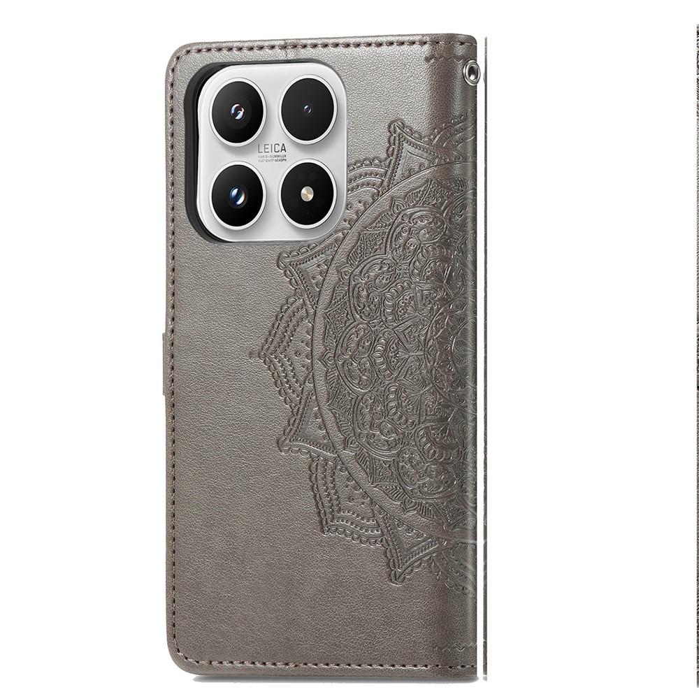 Xiaomi 17 Fodral Läder Mandala Grå