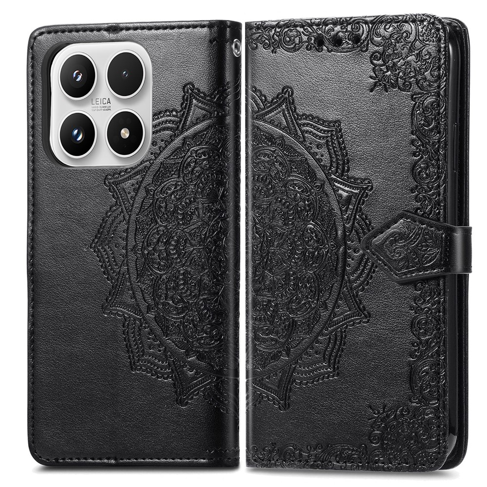  Xiaomi 17 Fodral Läder Mandala Svart