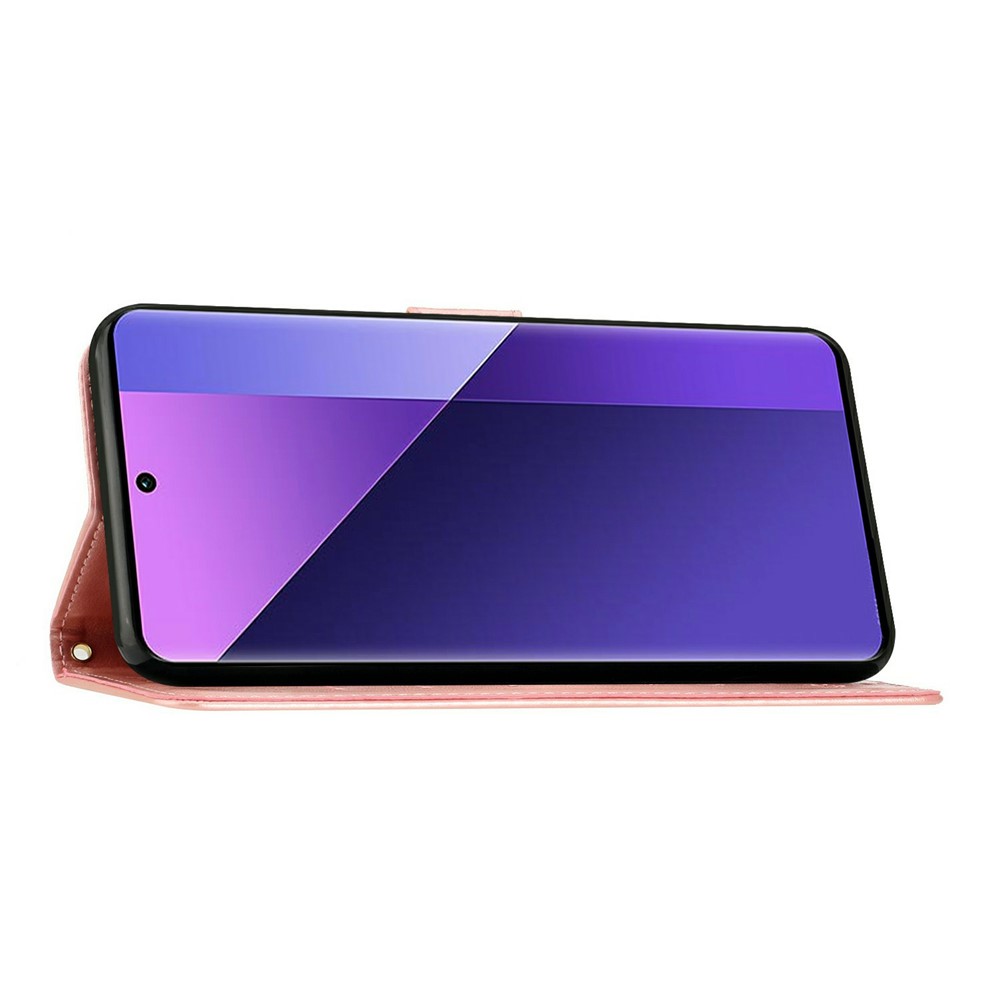  Samsung Galaxy A27 5G Fodral Blommor/Fjärilar Roséguld
