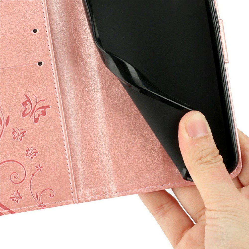  Samsung Galaxy A27 5G Fodral Blommor/Fjärilar Roséguld