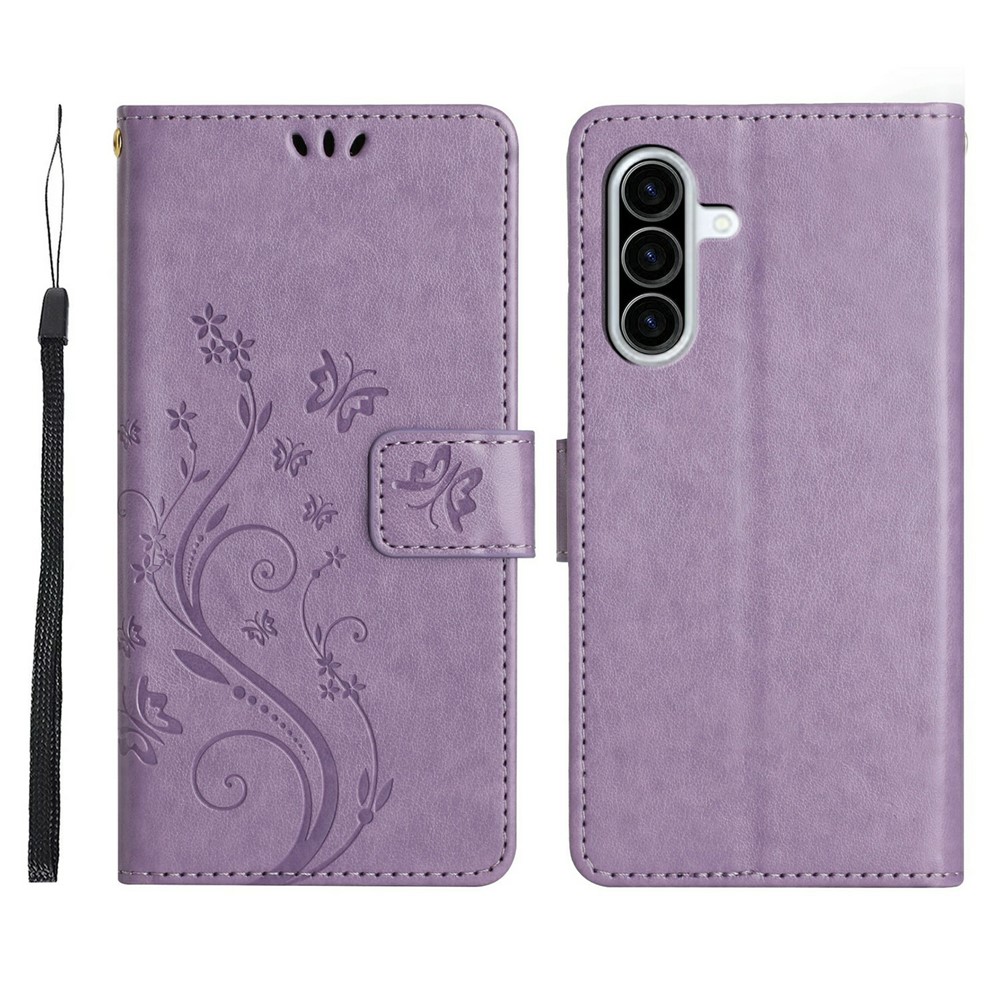  Samsung Galaxy A27 5G Fodral Blommor/Fjärilar Lila