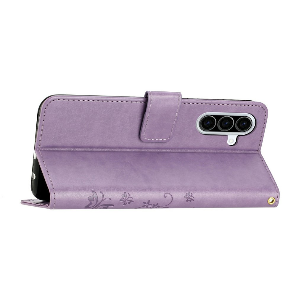  Samsung Galaxy A27 5G Fodral Blommor/Fjärilar Lila