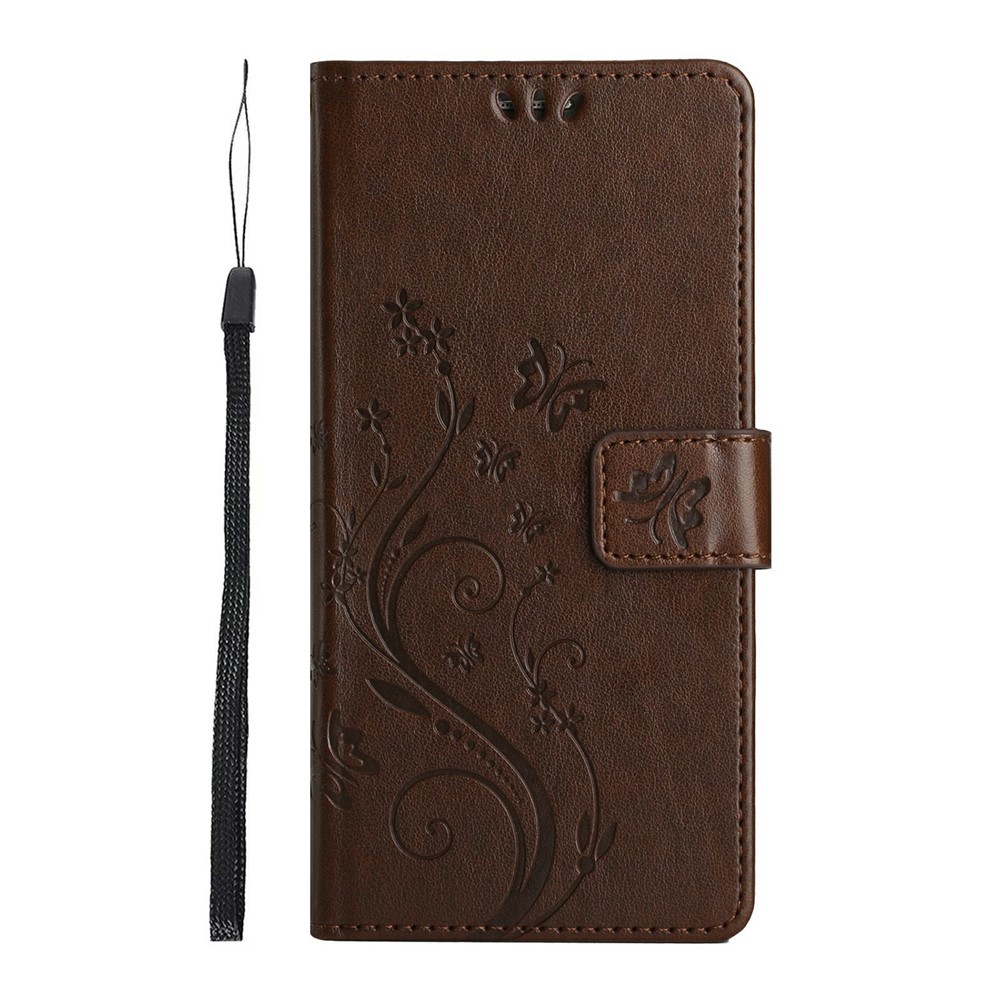  Samsung Galaxy A27 5G Fodral Blommor/Fjärilar Brun