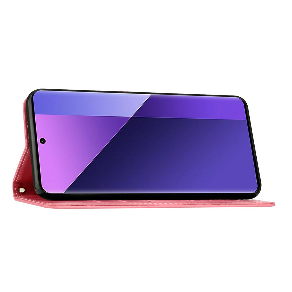  Samsung Galaxy A27 5G Fodral Blommor/Fjärilar Rosa
