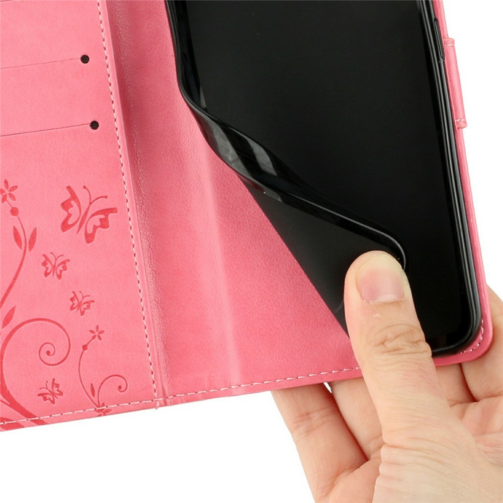  Samsung Galaxy A27 5G Fodral Blommor/Fjärilar Rosa