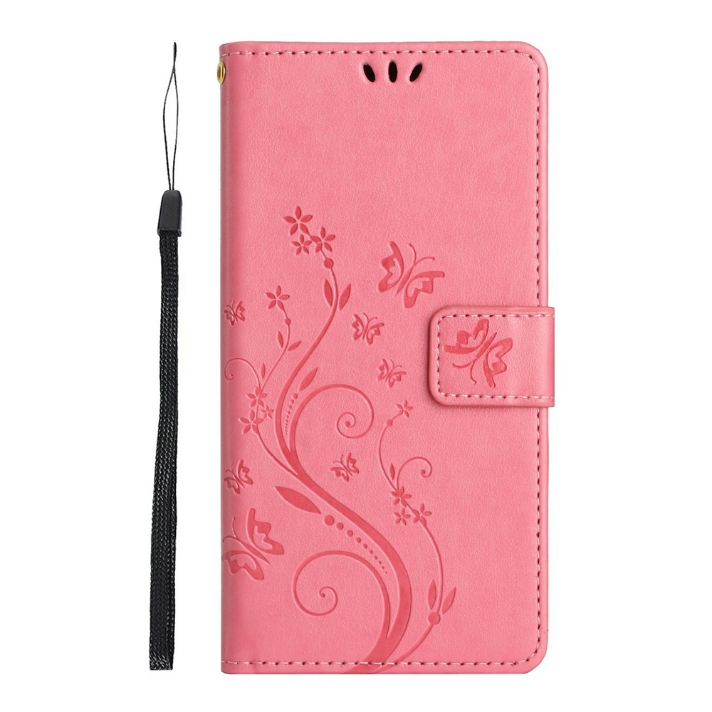  Samsung Galaxy A27 5G Fodral Blommor/Fjärilar Rosa