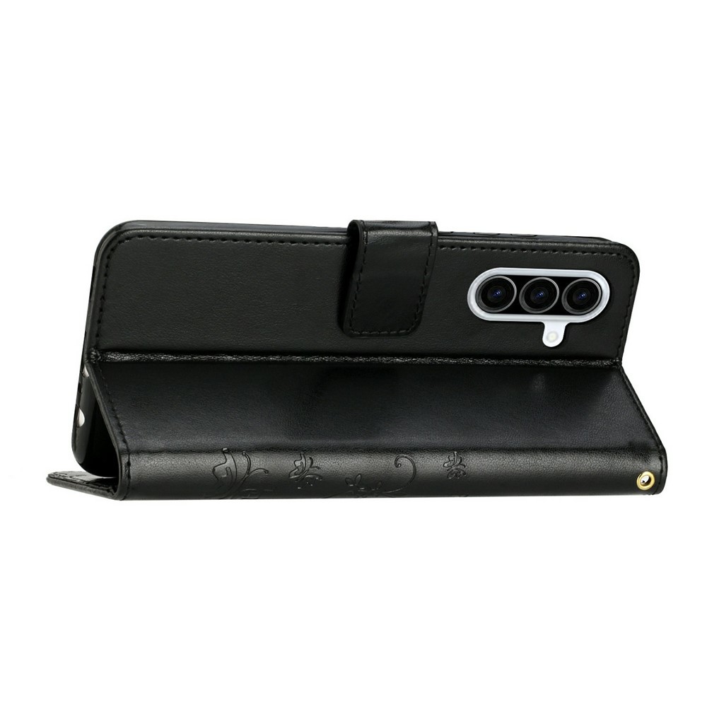  Samsung Galaxy A27 5G Fodral Blommor/Fjärilar Svart