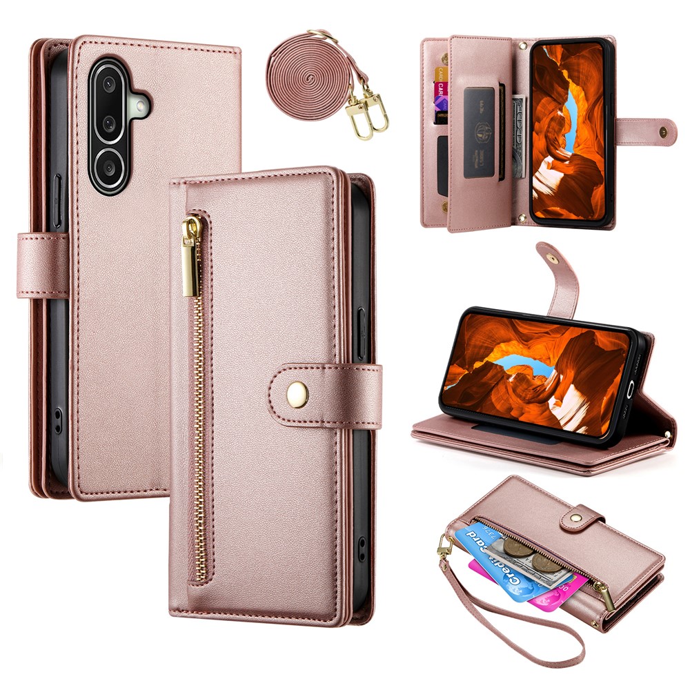  Samsung Galaxy A27 5G Fodral Med Kortfack Roséguld