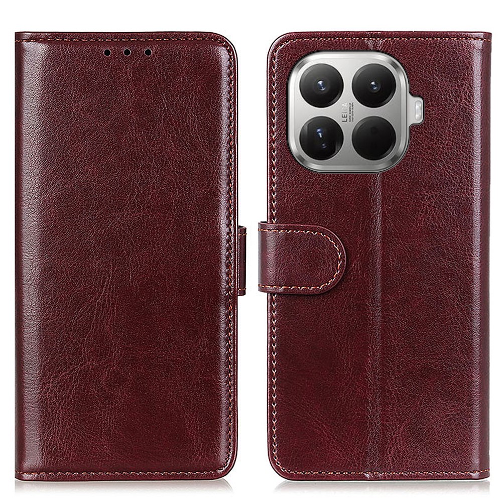  Xiaomi 17T Pro Fodral Crazy Horse Läder Brun