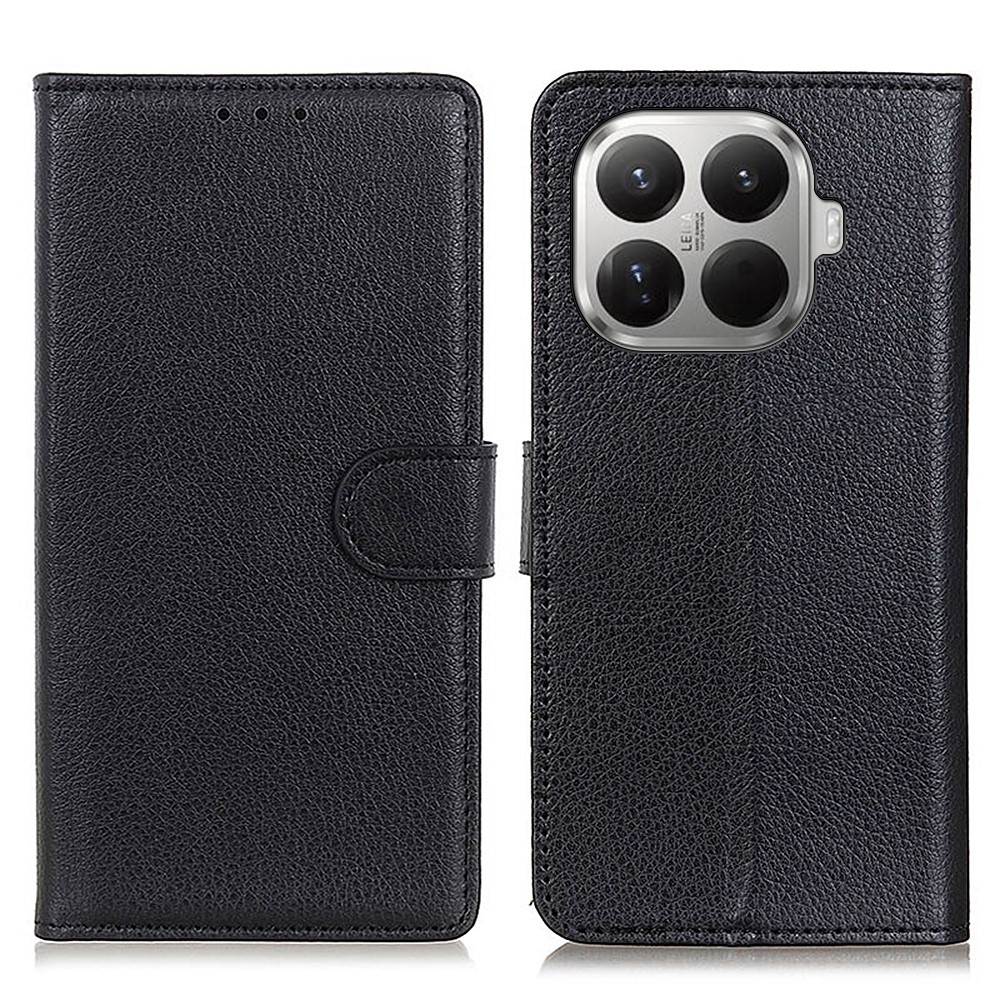  Xiaomi 17T Pro Fodral Litchi Läder Svart