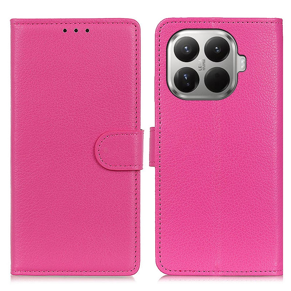  Xiaomi 17T Pro Fodral Litchi Läder Rosa