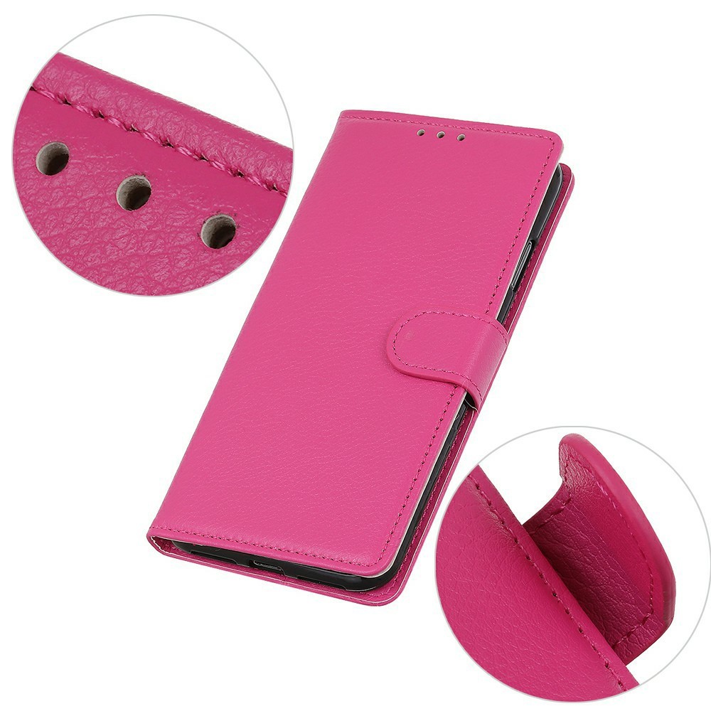  Xiaomi 17T Pro Fodral Litchi Läder Rosa