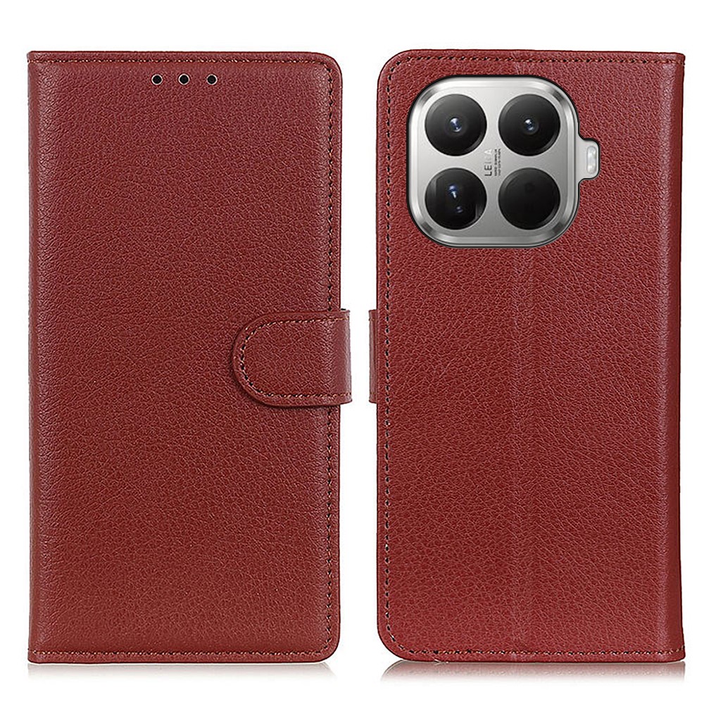  Xiaomi 17T Pro Fodral Litchi Läder Brun