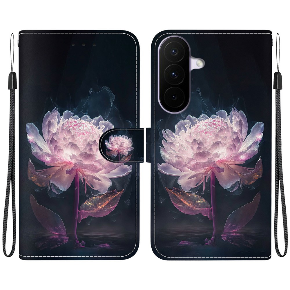  Samsung Galaxy A27 5G Fodral Läder Blomma Rosa