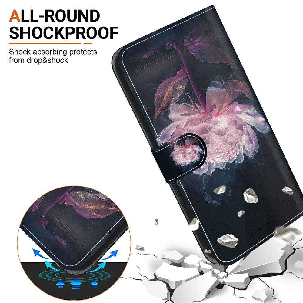  Samsung Galaxy A27 5G Fodral Läder Blomma Rosa