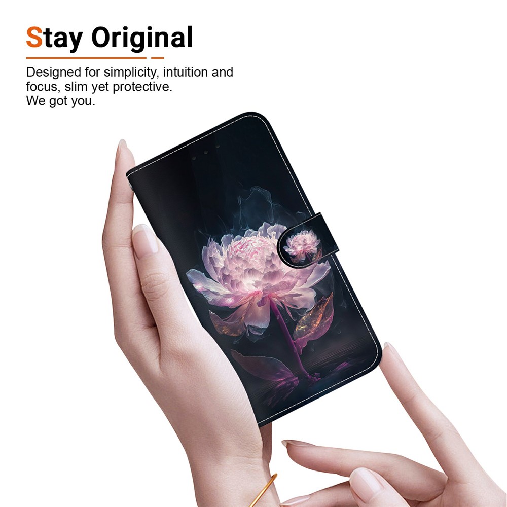  Samsung Galaxy A27 5G Fodral Läder Blomma Rosa