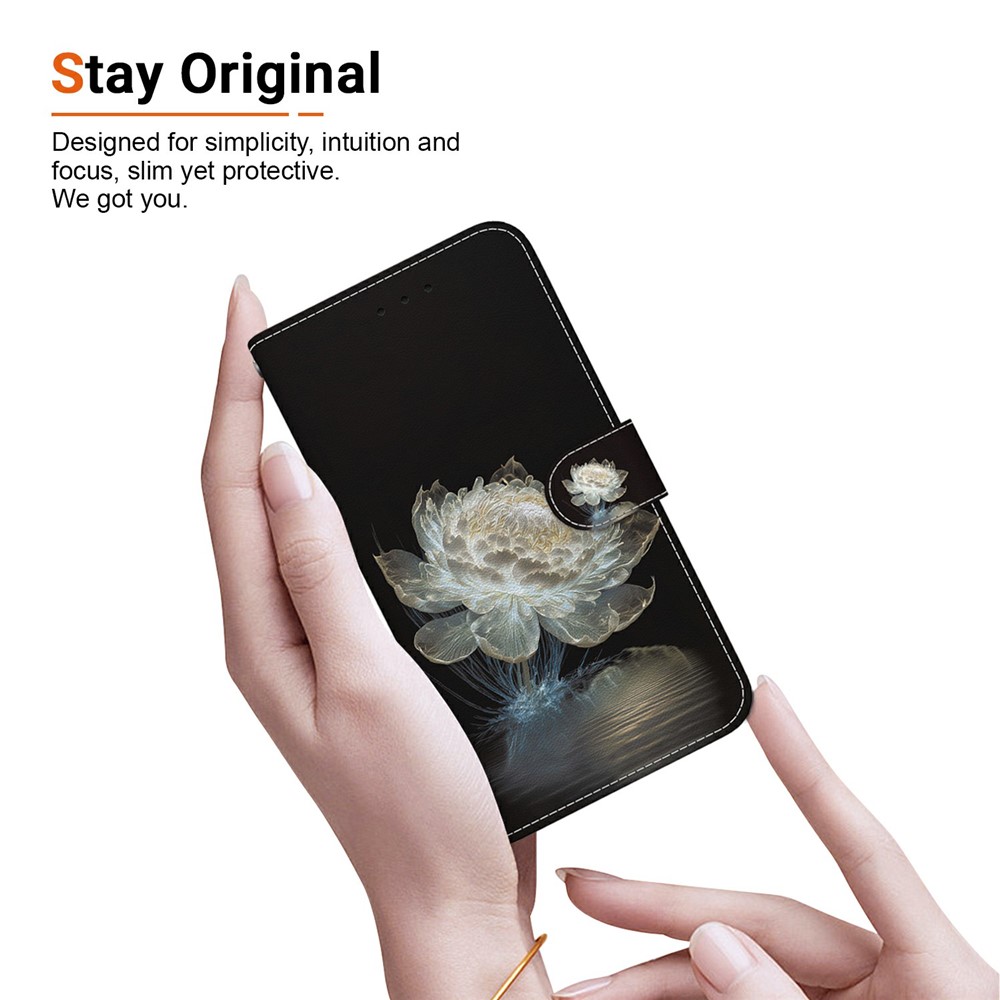  Samsung Galaxy A27 5G Fodral Läder Blomma Vit