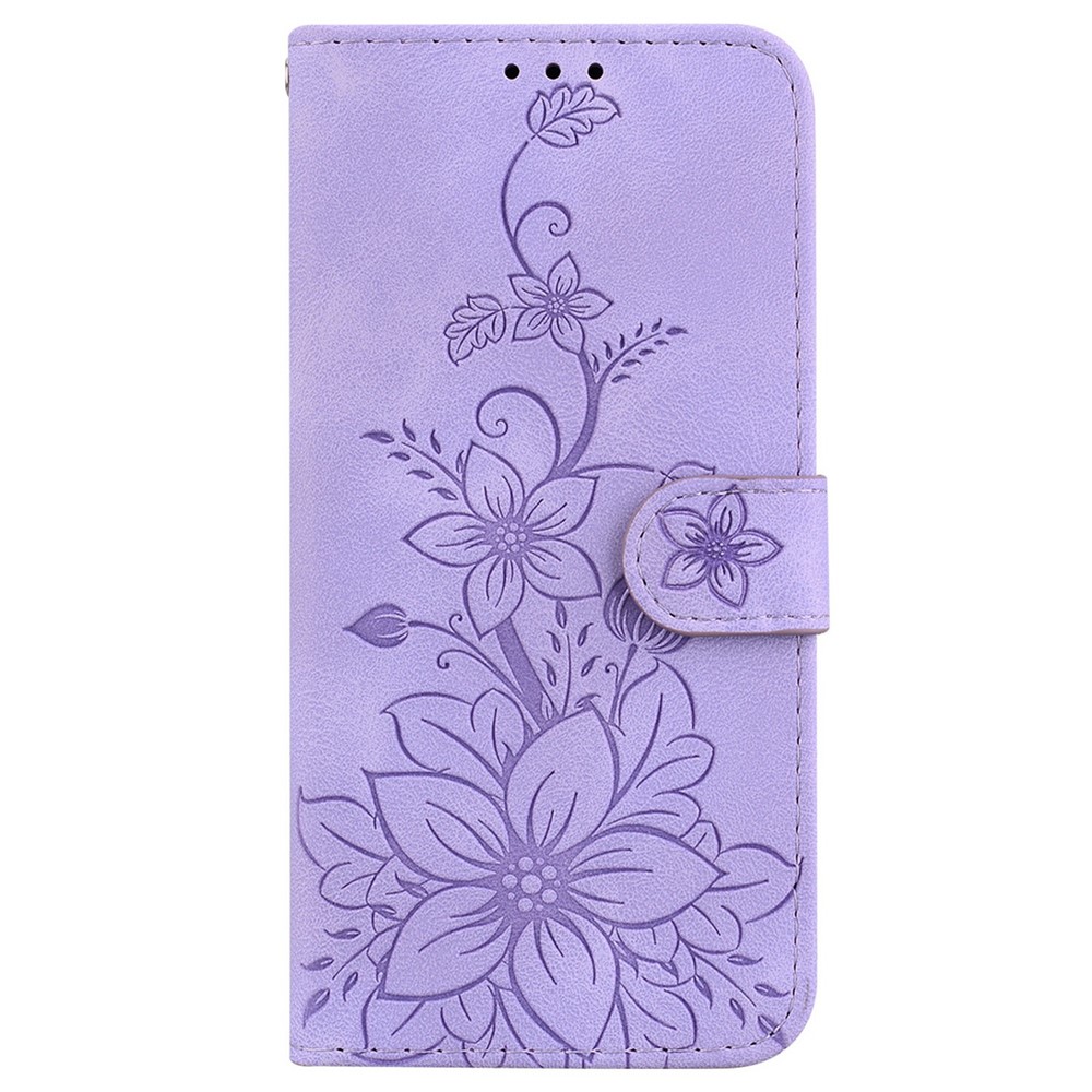  Samsung Galaxy A27 5G Fodral Läder Blommor Lila