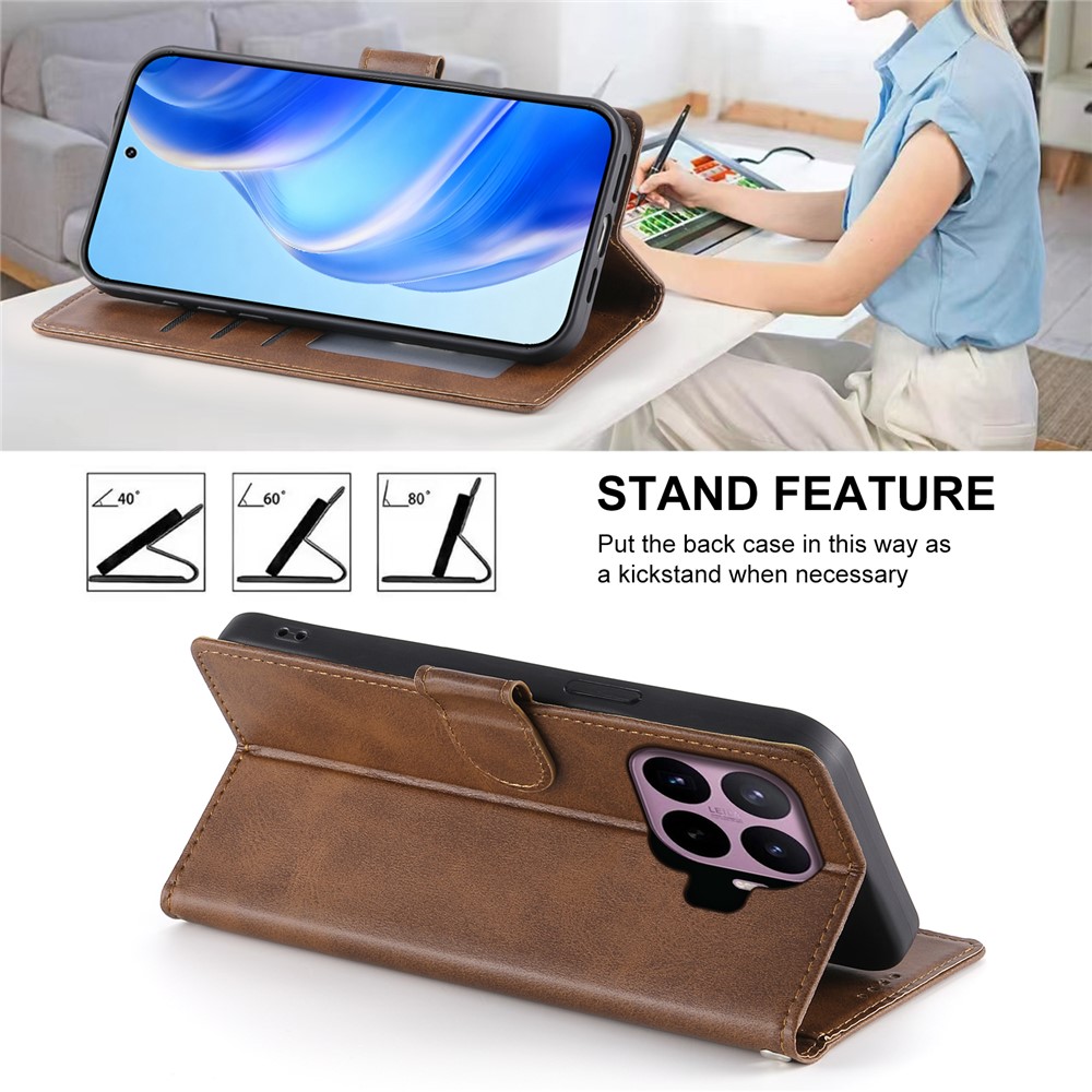  Xiaomi 17T Pro Fodral Läder Brun