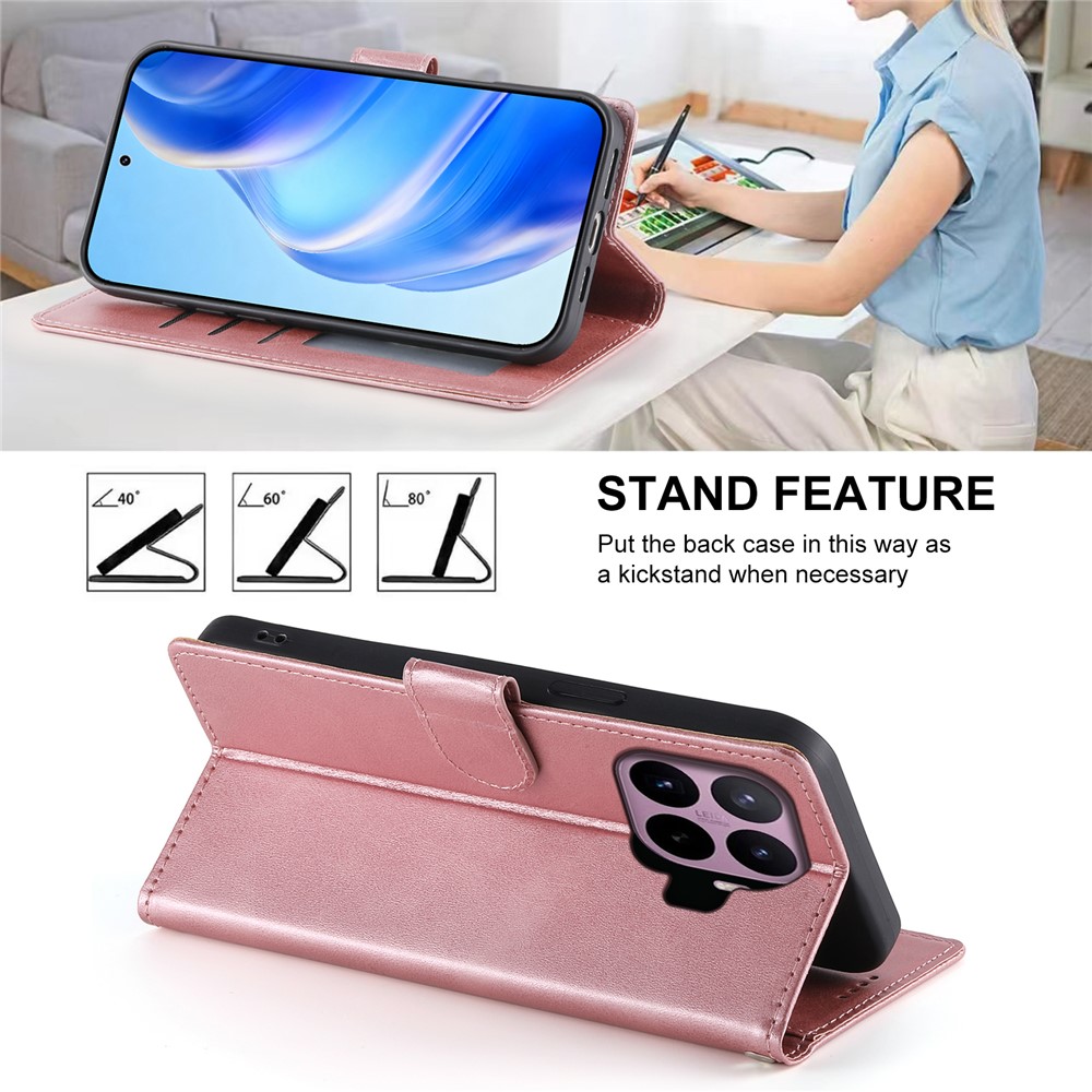  Xiaomi 17T Pro Fodral Läder Roséguld