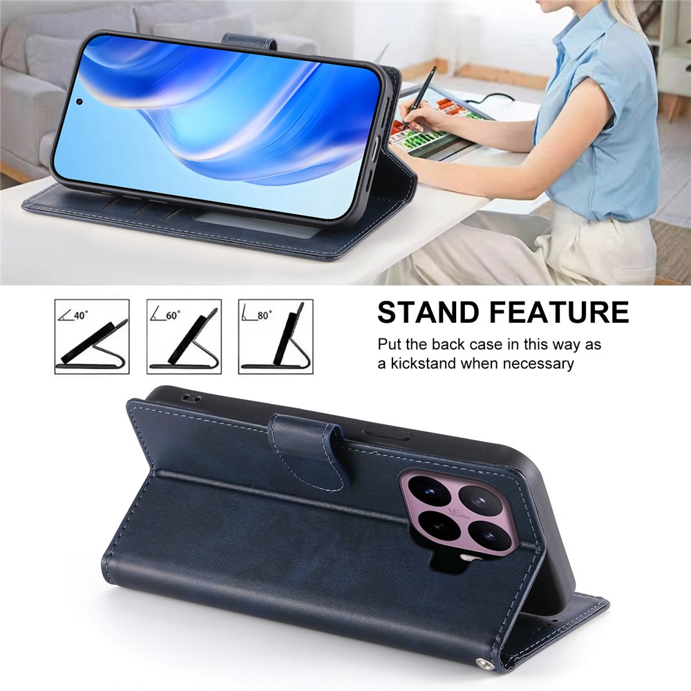  Xiaomi 17T Pro Fodral Läder Blå