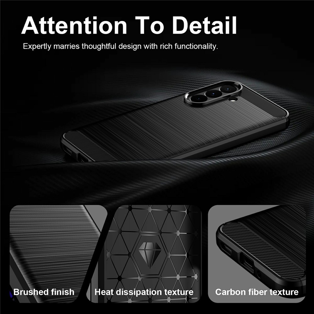 Samsung Galaxy A27 5G Skal TPU Brushed Svart