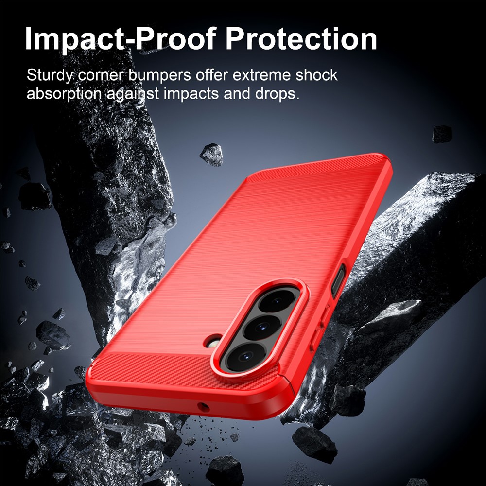  Samsung Galaxy A27 5G Skal TPU Brushed Röd