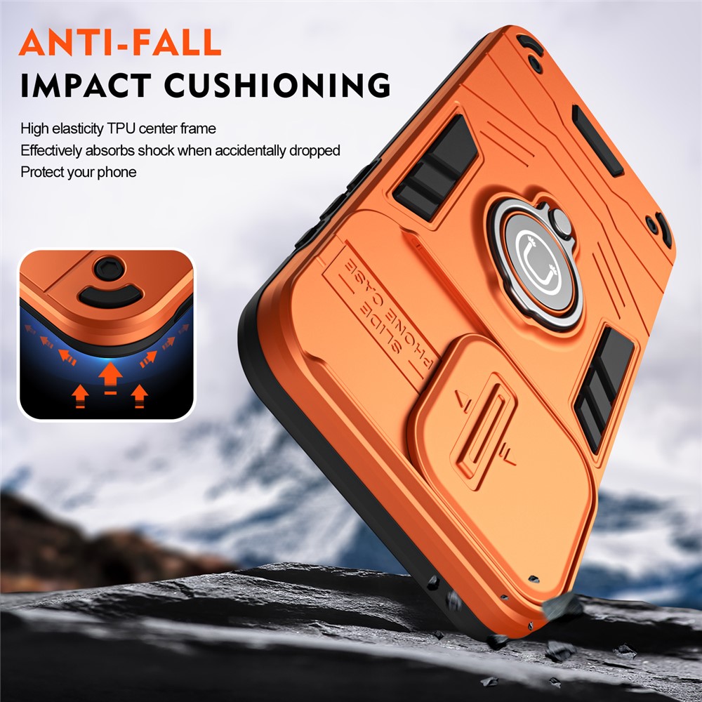 Samsung Galaxy A27 5G Skal Camshield Kickstand Orange