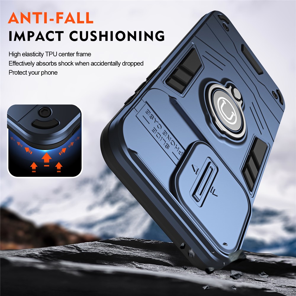  Samsung Galaxy A27 5G Skal Camshield Kickstand Blå