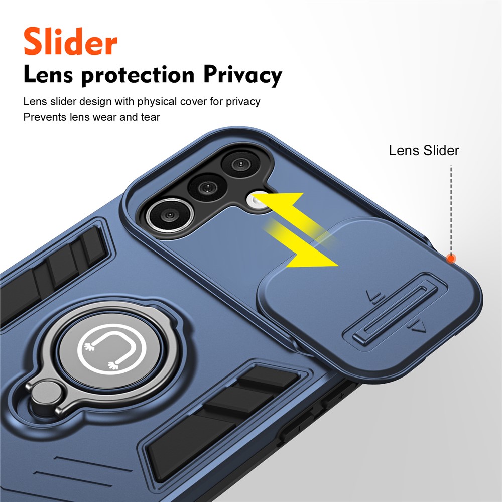  Samsung Galaxy A27 5G Skal Camshield Kickstand Blå