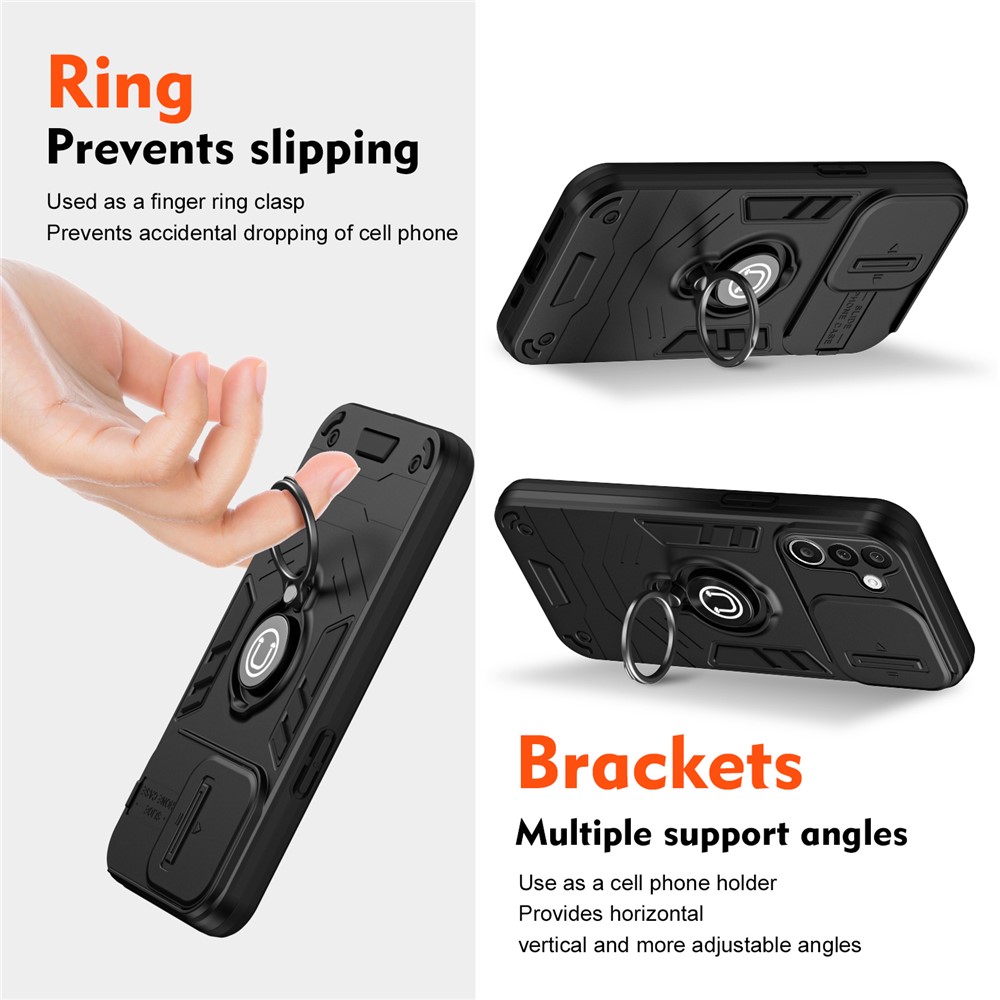  Samsung Galaxy A27 5G Skal Camshield Kickstand Svart