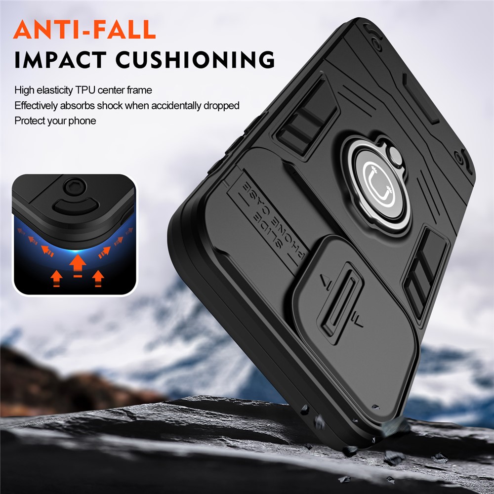  Samsung Galaxy A27 5G Skal Camshield Kickstand Svart