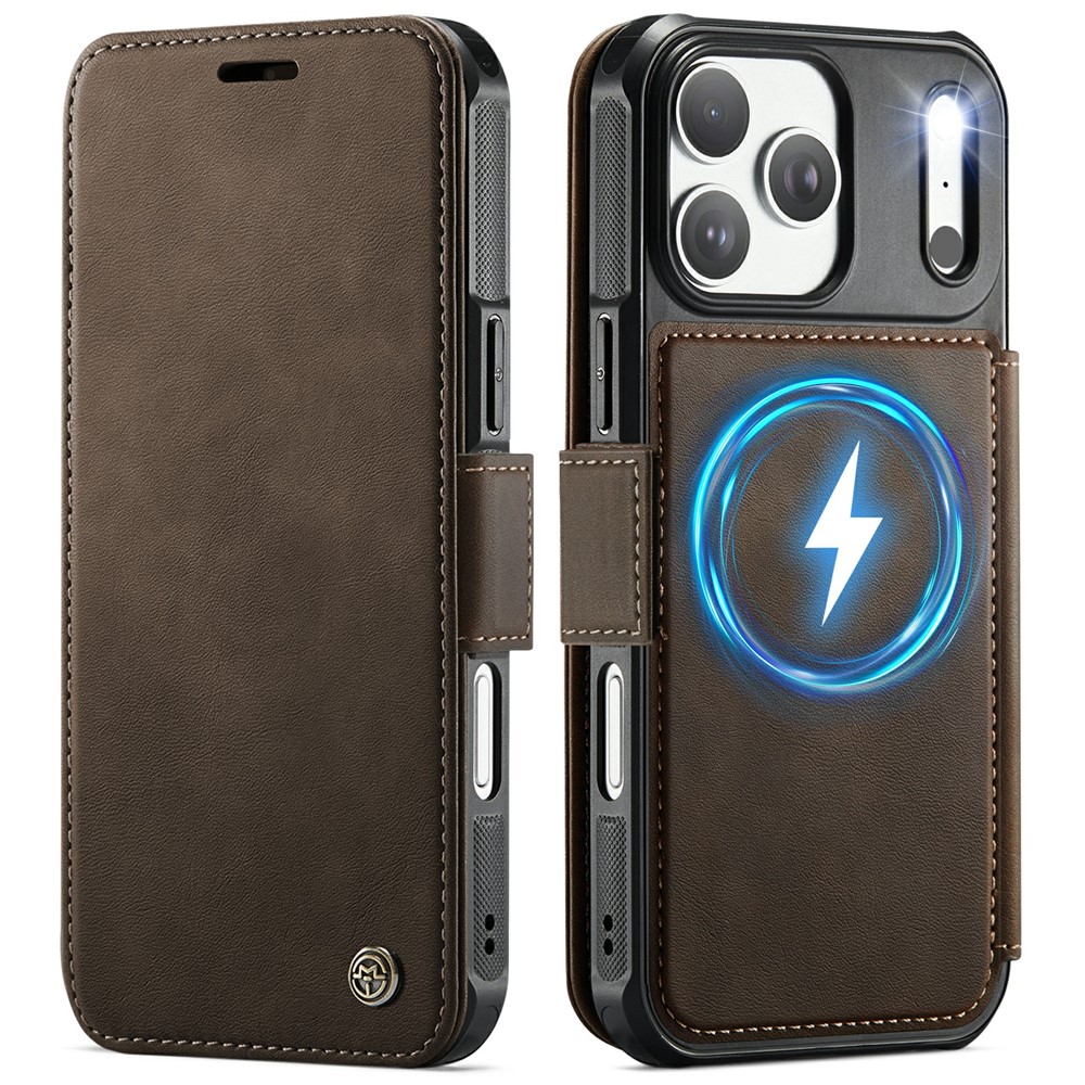 CASEME CASEME iPhone 17 Pro Max Skal RFID Plånbok Brun