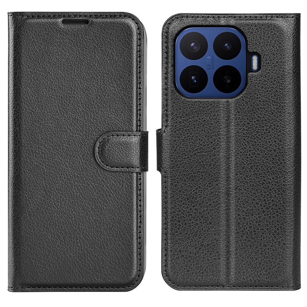  Xiaomi 17T Pro Fodral Litchi Läder Svart