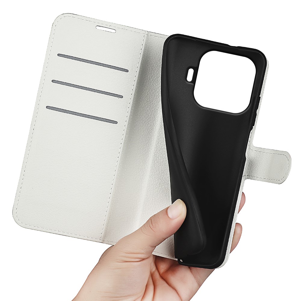  Xiaomi 17T Pro Fodral Litchi Läder Vit