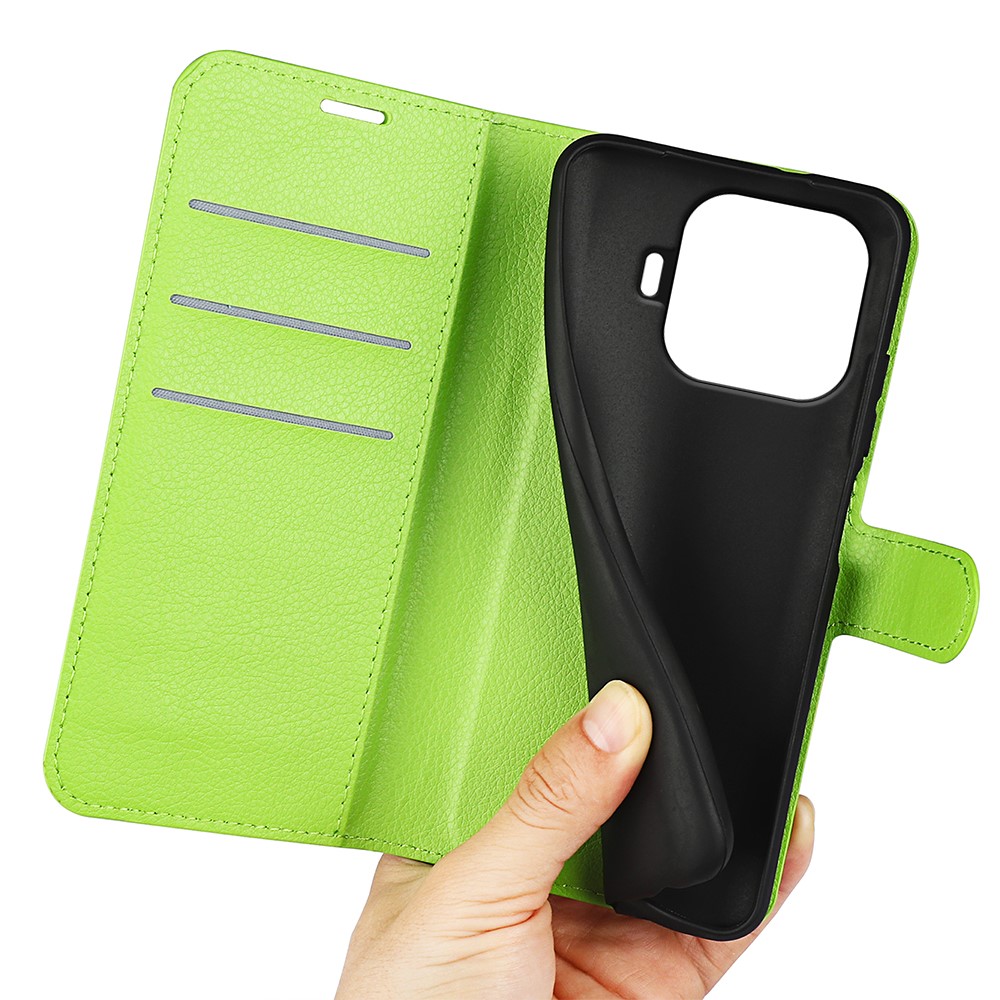  Xiaomi 17T Pro Fodral Litchi Läder Grön
