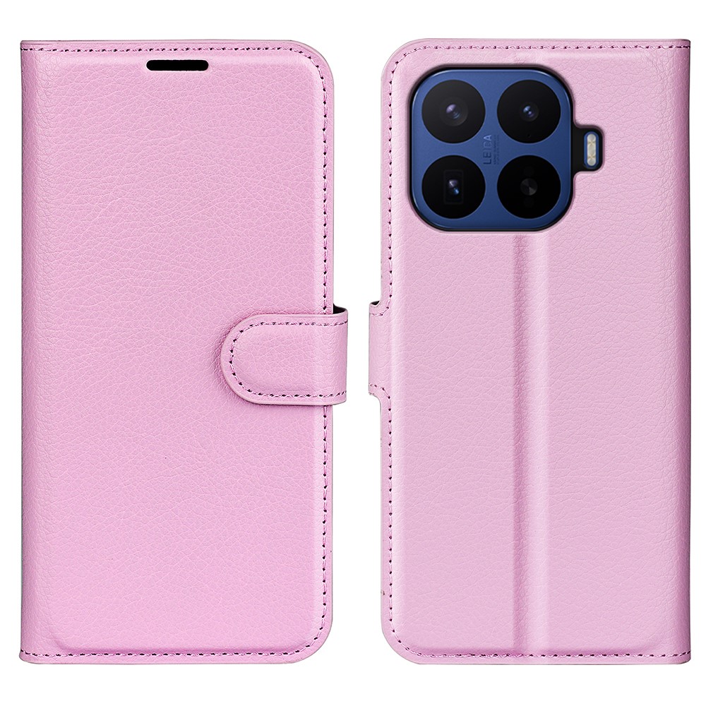  Xiaomi 17T Pro Fodral Litchi Läder Ljus Rosa
