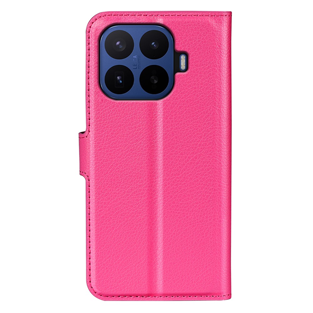  Xiaomi 17T Pro Fodral Litchi Läder Mörk Rosa