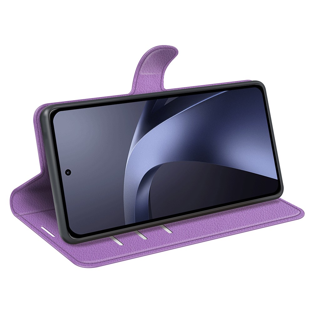  Xiaomi 17T Pro Fodral Litchi Läder Lila