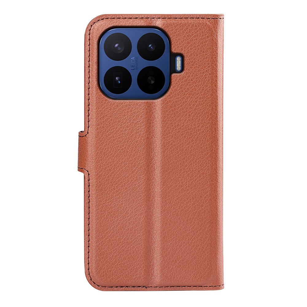 Xiaomi 17T Pro Fodral Litchi Läder Brun