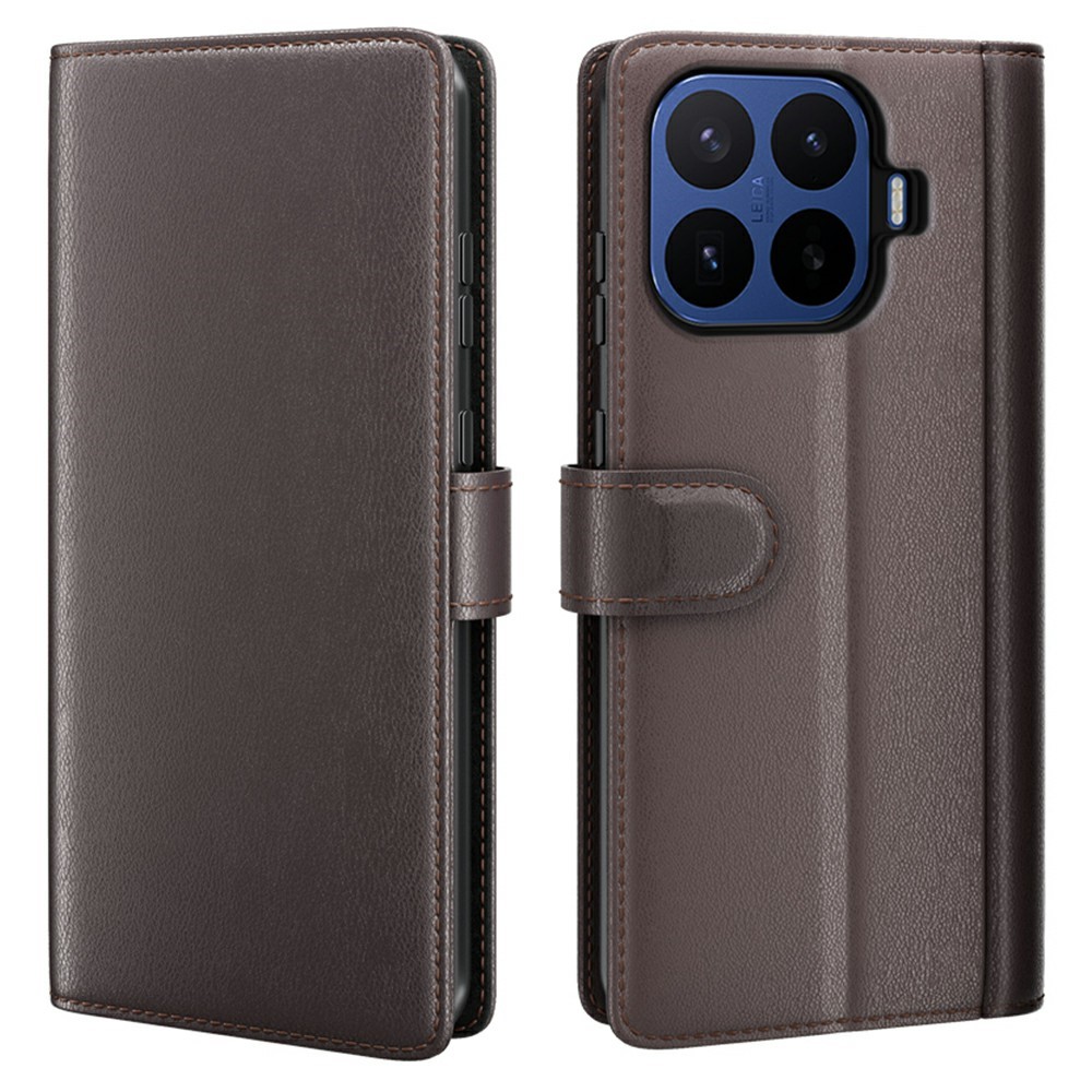  Xiaomi 17T Pro Fodral Premium Split Läder Brun