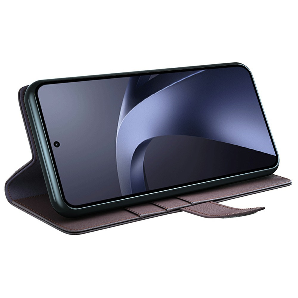  Xiaomi 17T Pro Fodral Premium Split Läder Brun
