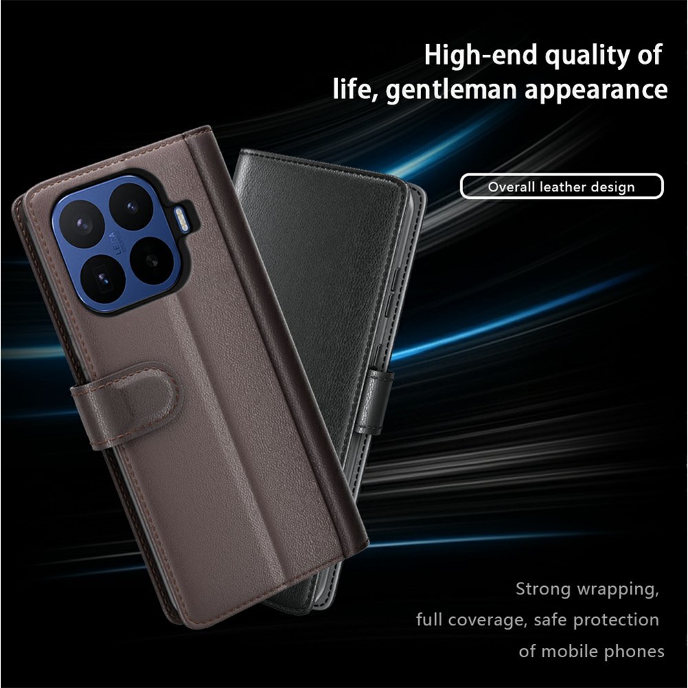  Xiaomi 17T Pro Fodral Premium Split Läder Brun