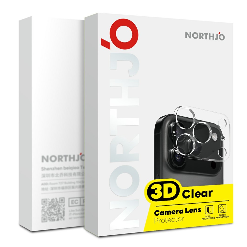 NORTHJO NORTHJO Xiaomi 17T Pro 2-PACK Linsskydd Härdat glas Transparent