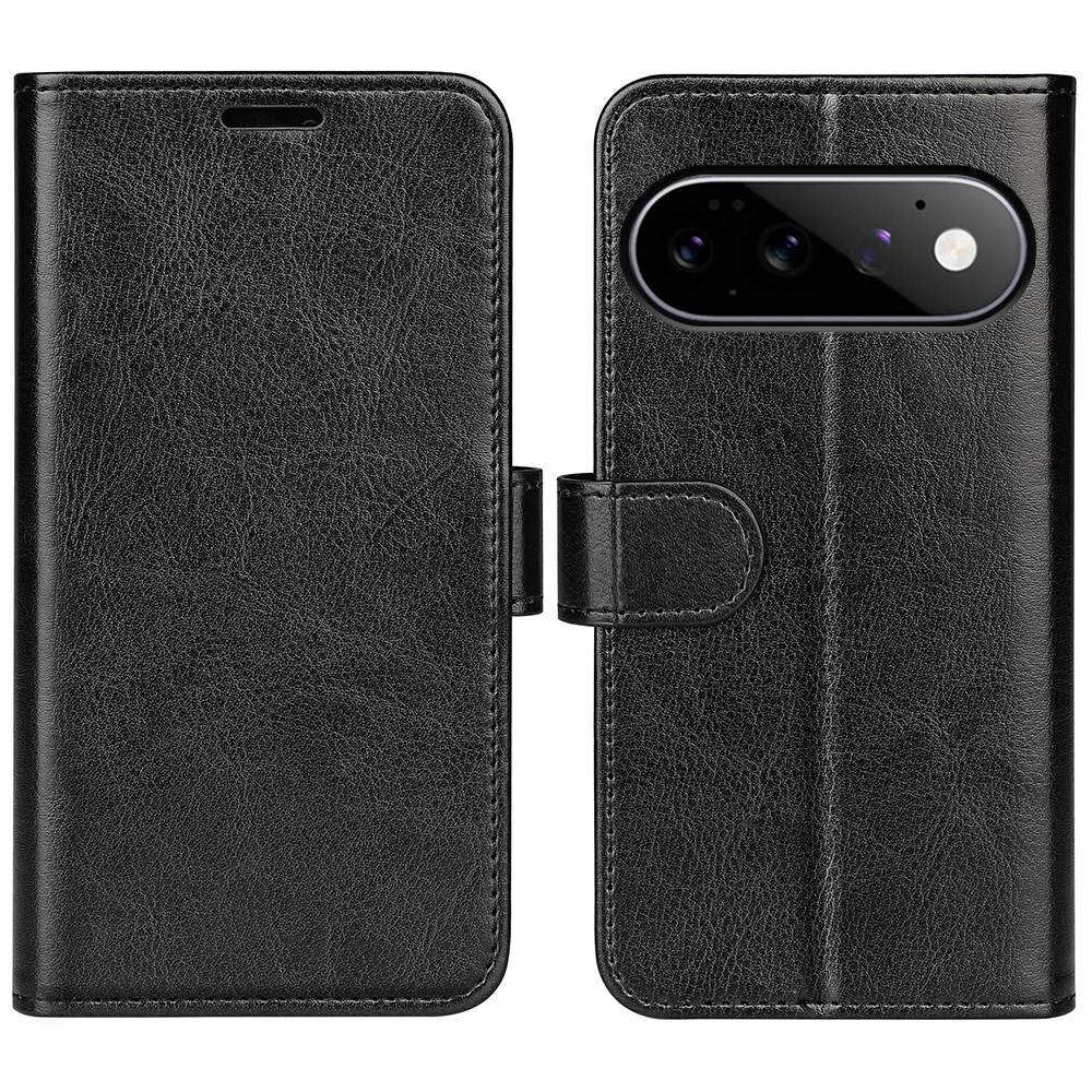  Google Pixel 11/10 Fodral Crazy Horse Läder Svart