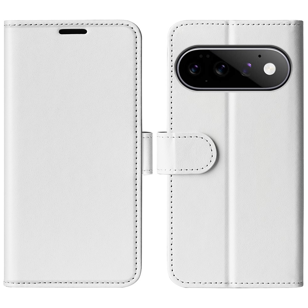  Google Pixel 11/10 Fodral Crazy Horse Läder Vit