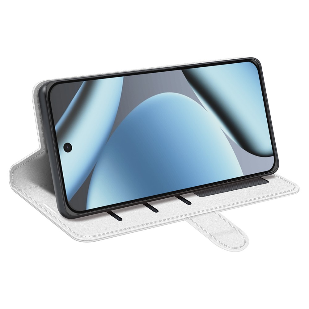  Google Pixel 11/10 Fodral Crazy Horse Läder Vit