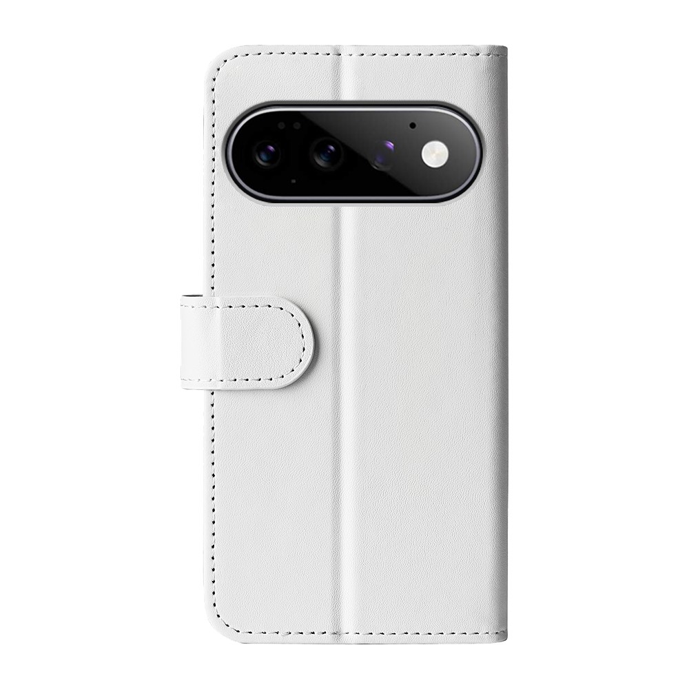  Google Pixel 11/10 Fodral Crazy Horse Läder Vit