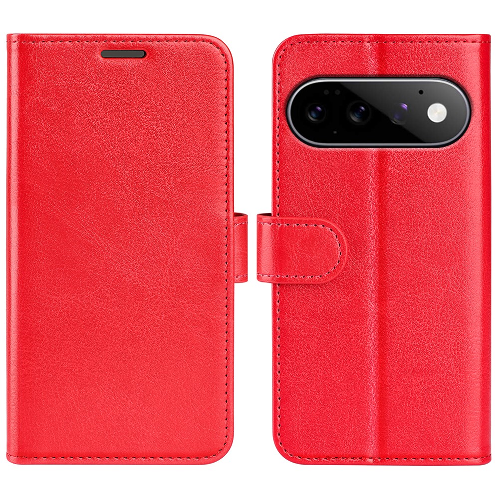  Google Pixel 11/10 Fodral Crazy Horse Läder Röd