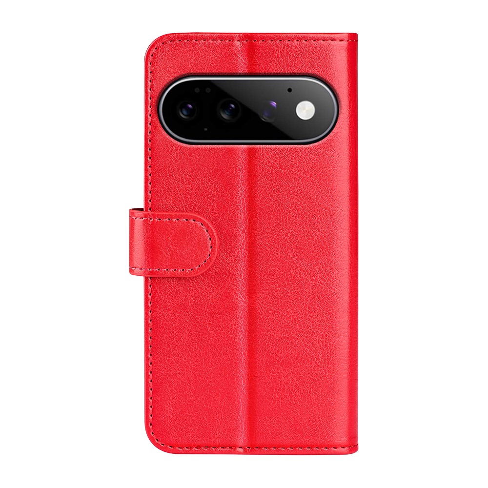  Google Pixel 11/10 Fodral Crazy Horse Läder Röd
